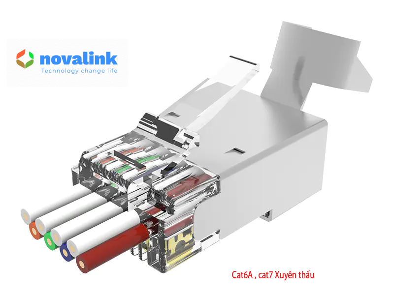 Đầu bấm mạng,RJ45 Nova cat6A, Cat& FTP chống nhiễu P/N : CC-01-00195 cao cấp